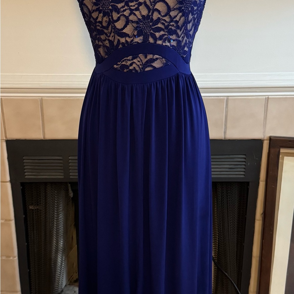 Cardalite Blue & Cream Party Dress